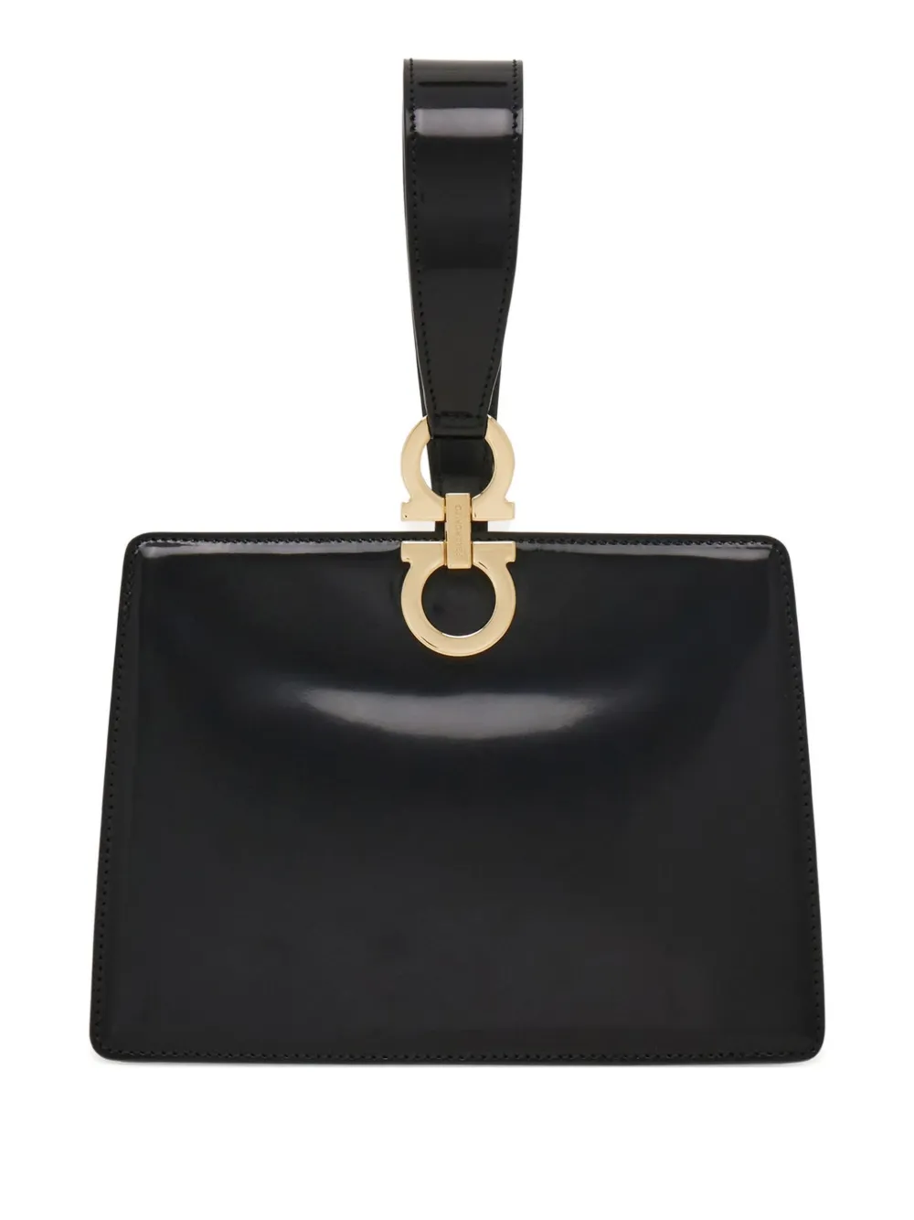 Ferragamo Geometrische leren handtas Zwart