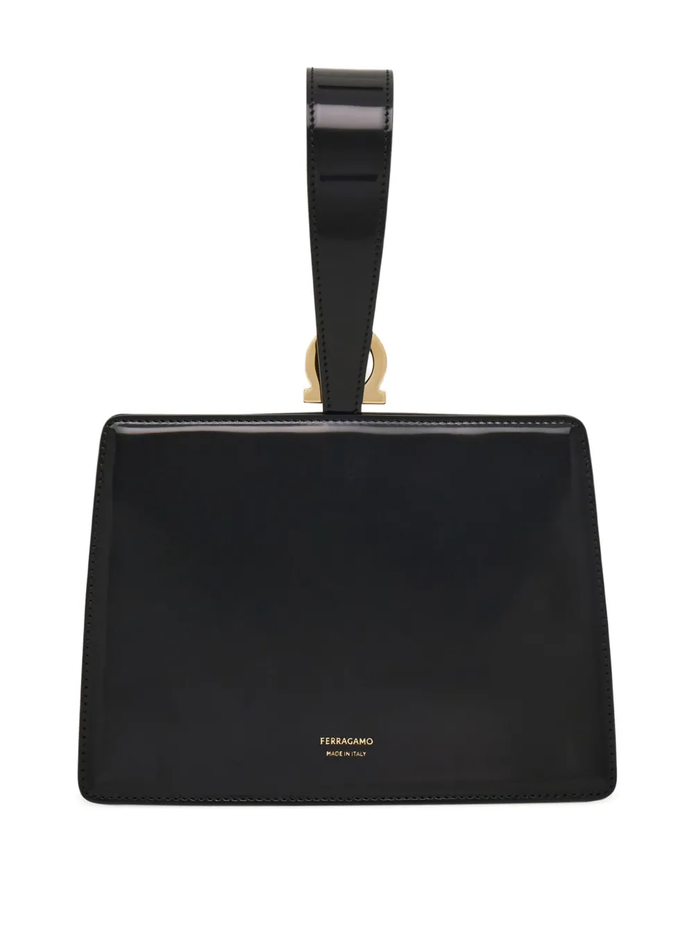 Ferragamo Geometrische leren handtas Zwart
