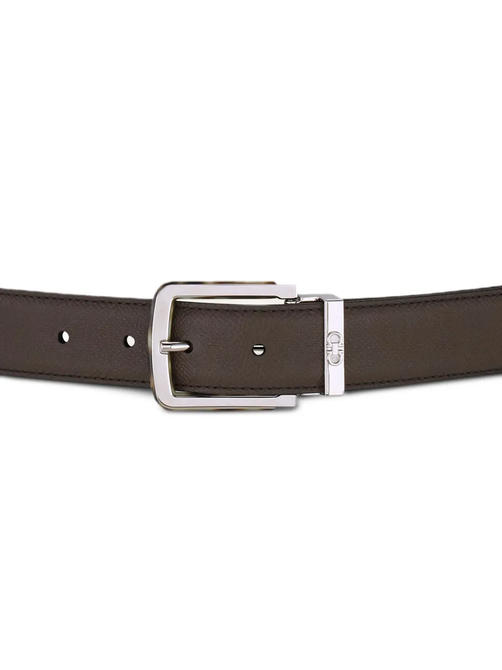 Ferragamo Omkeerbare leren riem Zwart