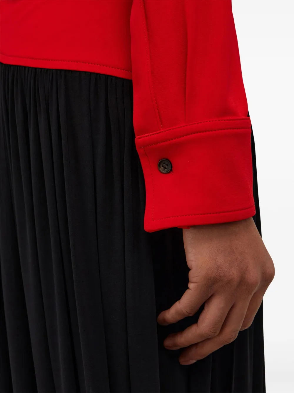 Ferragamo Button-up asymmetrische jurk Rood