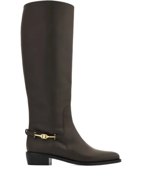 Ferragamo 35mm leather knee-high boots
