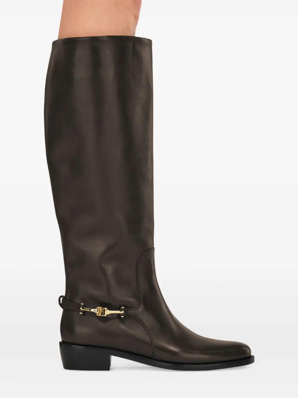 Ferragamo 35mm leather knee-high boots | Image 6