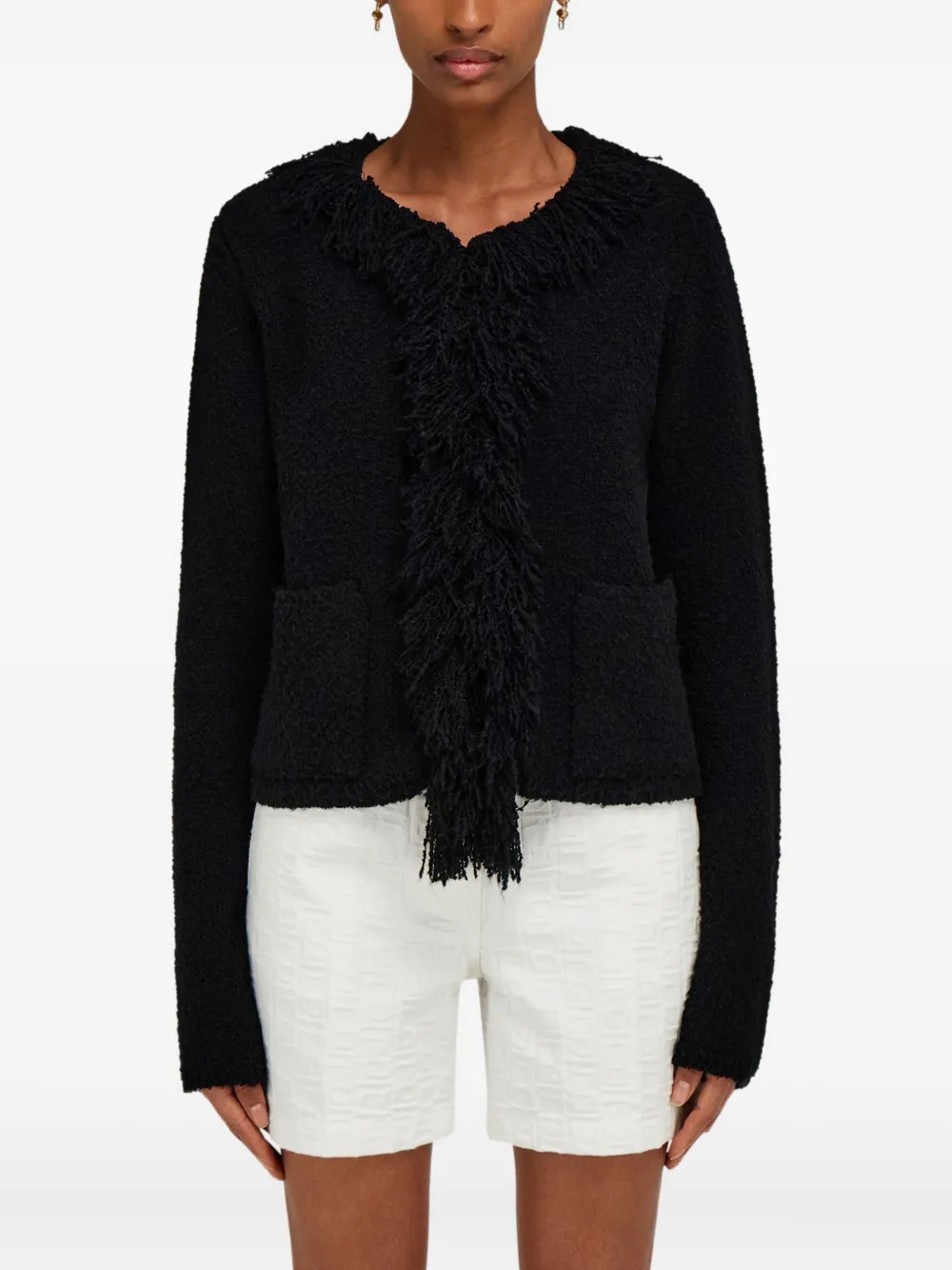Ferragamo Vest met franje Zwart