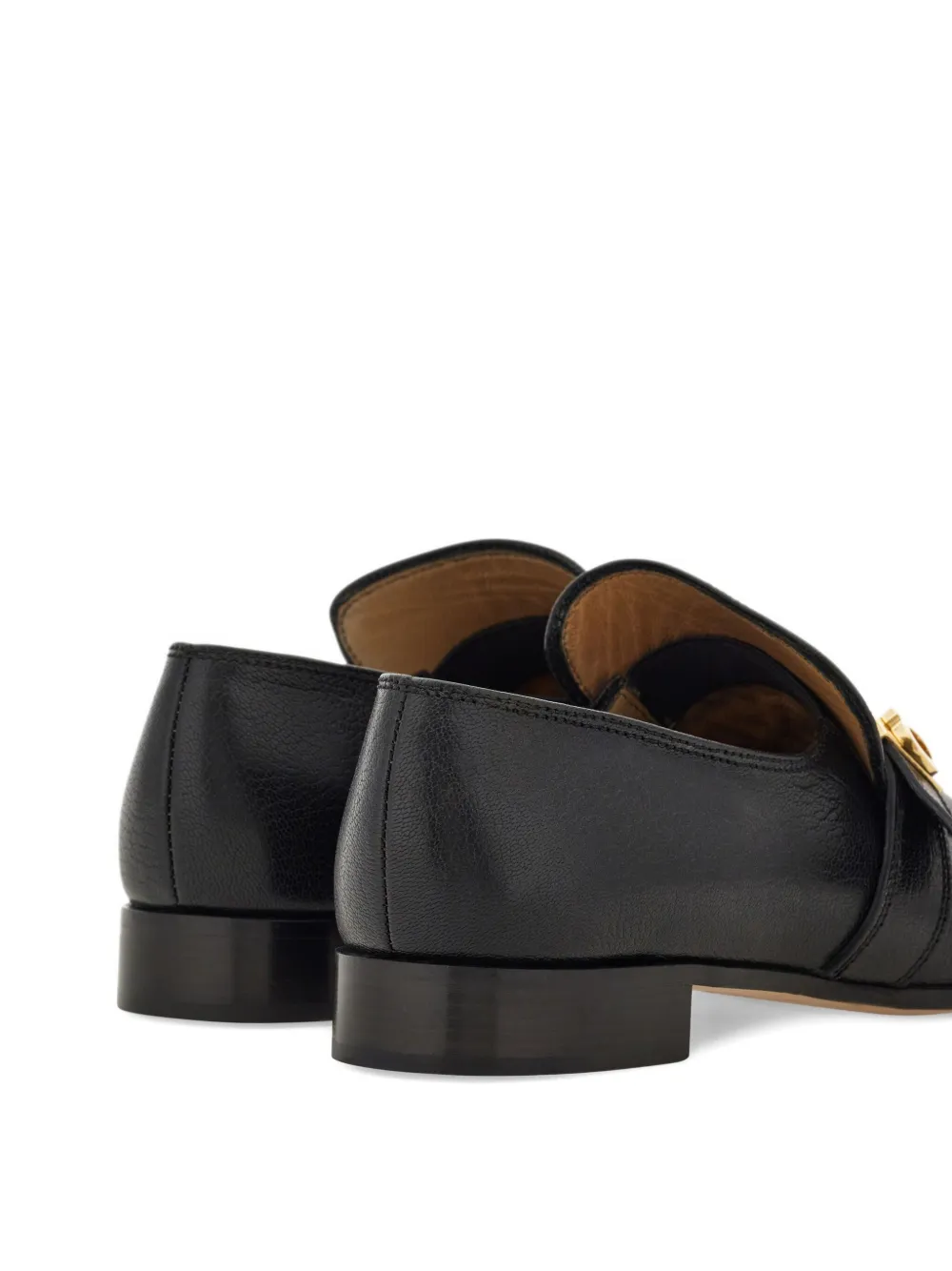 Ferragamo leather loafers Black