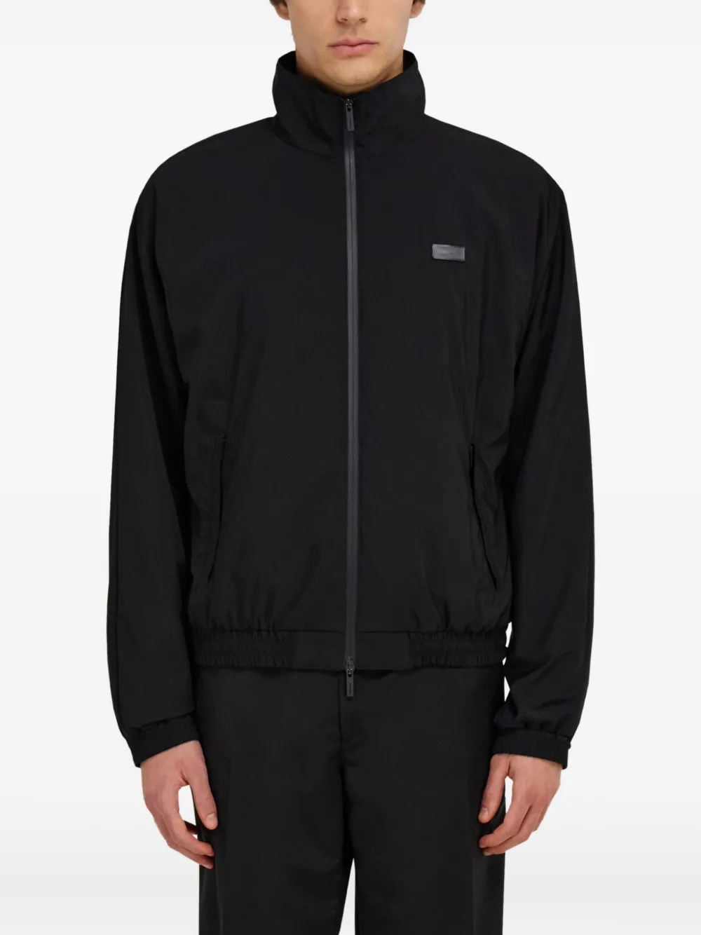 Ferragamo Bomberjack met logopatch Zwart