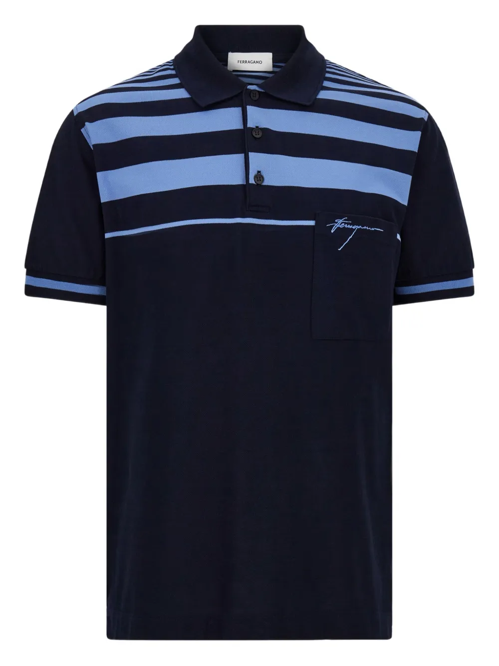 Ferragamo Gestreept poloshirt Blauw