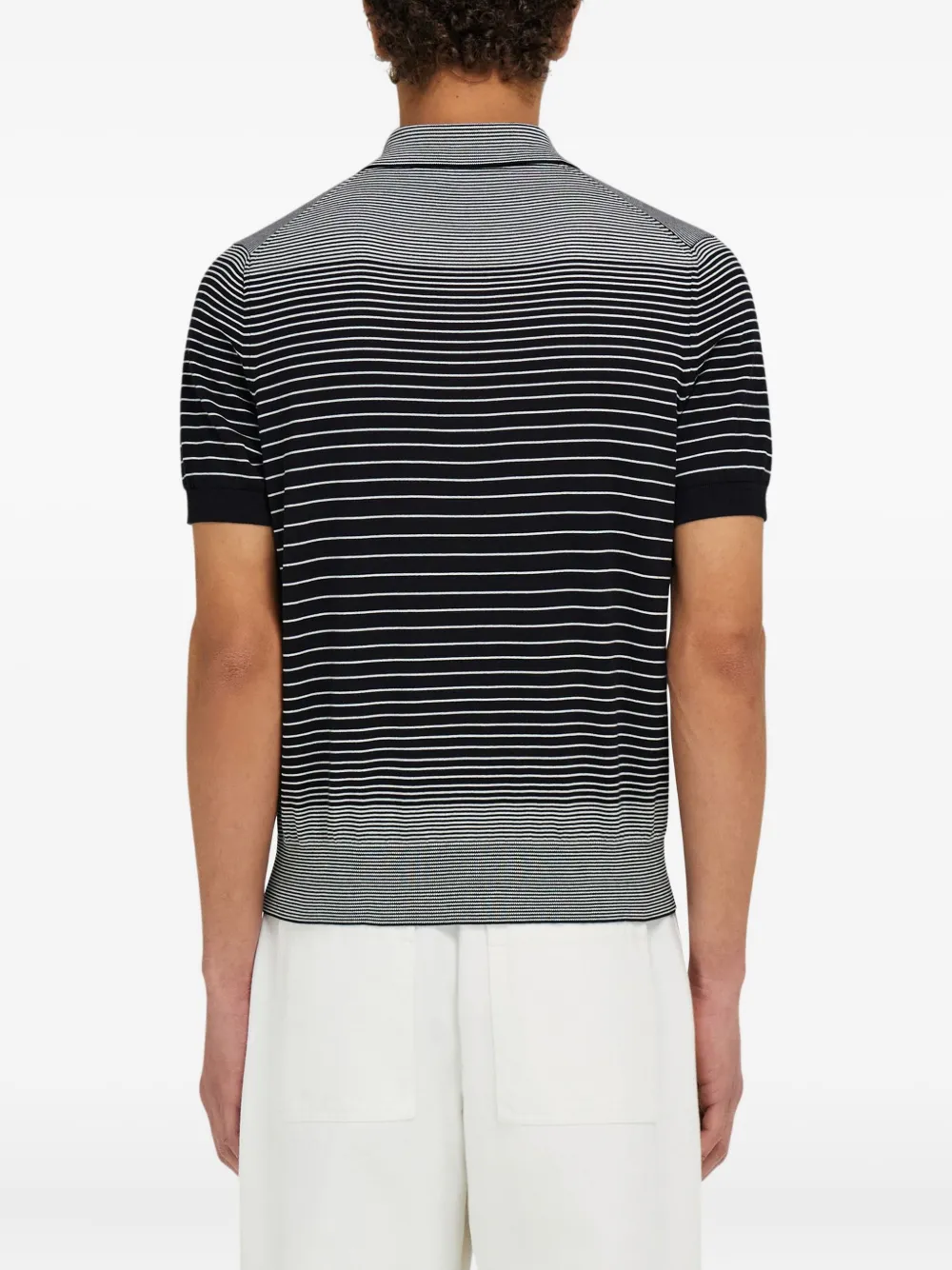 Ferragamo Gestreept poloshirt Zwart