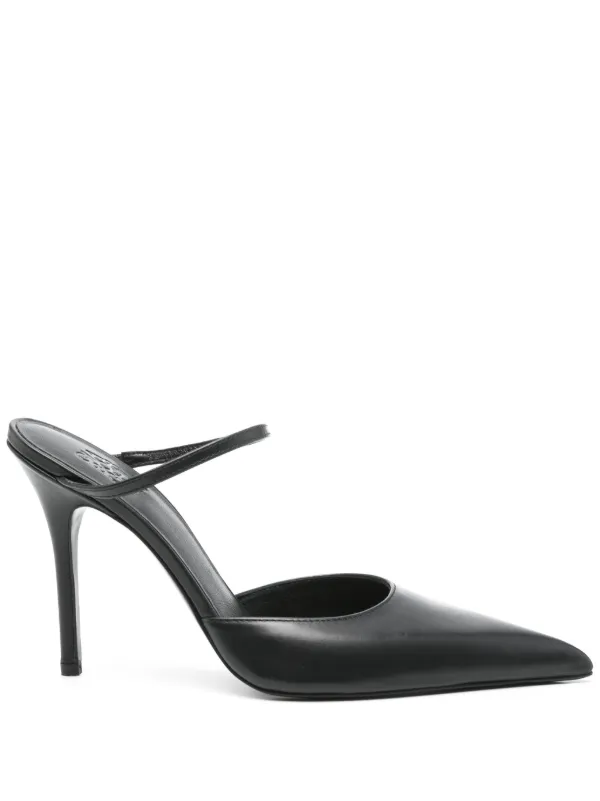 ブラック ポインテッドトゥ ミュール ブラック ポインテッドトゥ