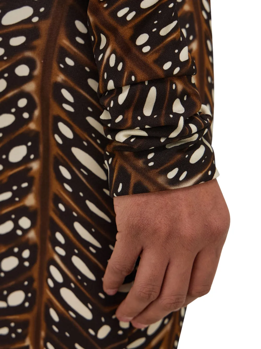 Ferragamo Maxi-jurk met print Bruin