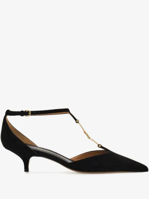 40mm t-strap buckle pumps