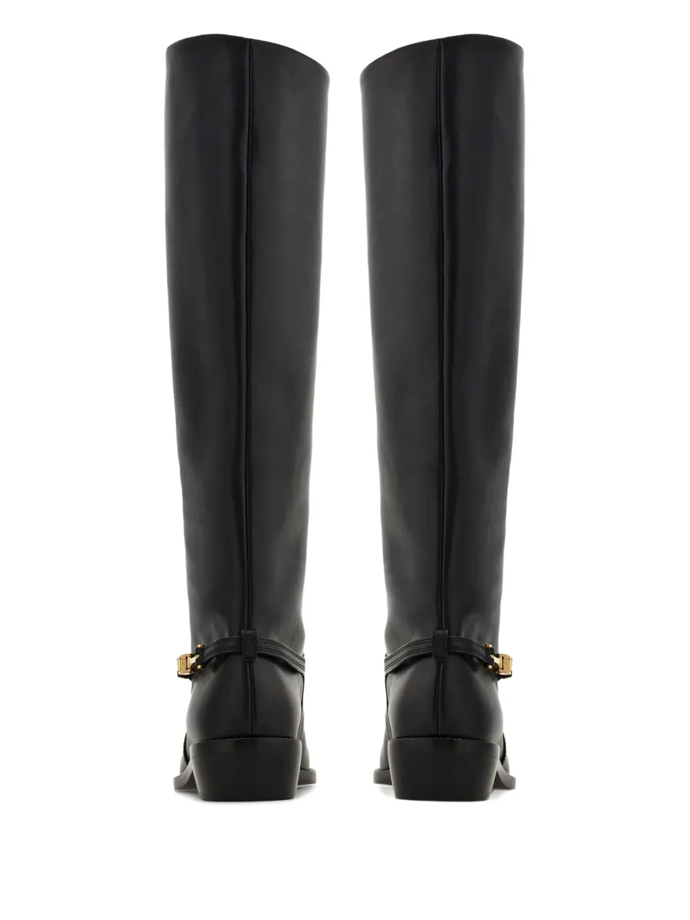 Ferragamo Leren knielaarzen Zwart