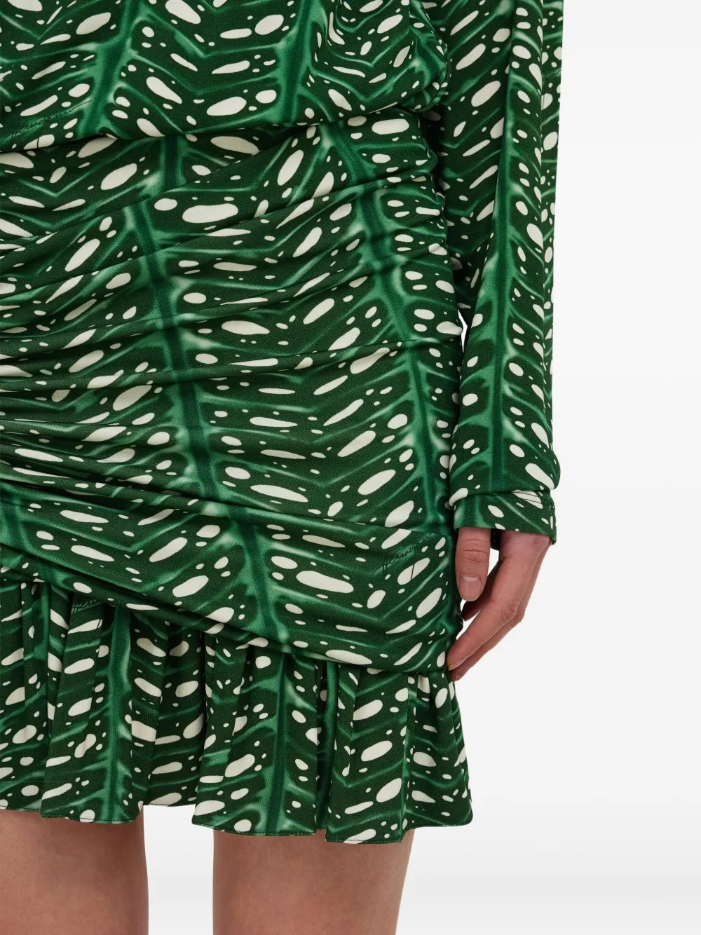 Ferragamo Mini-jurk met print Groen