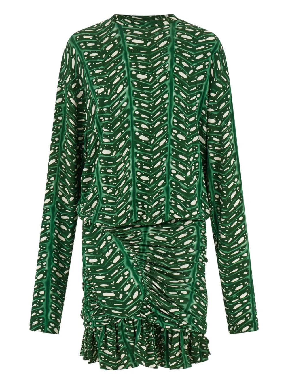 Ferragamo Mini-jurk met print Groen