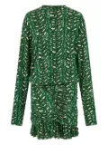 Ferragamo printed mini dress - Green