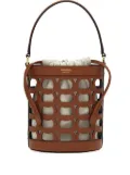 Ferragamo cut-out leather bucket bag - Brown