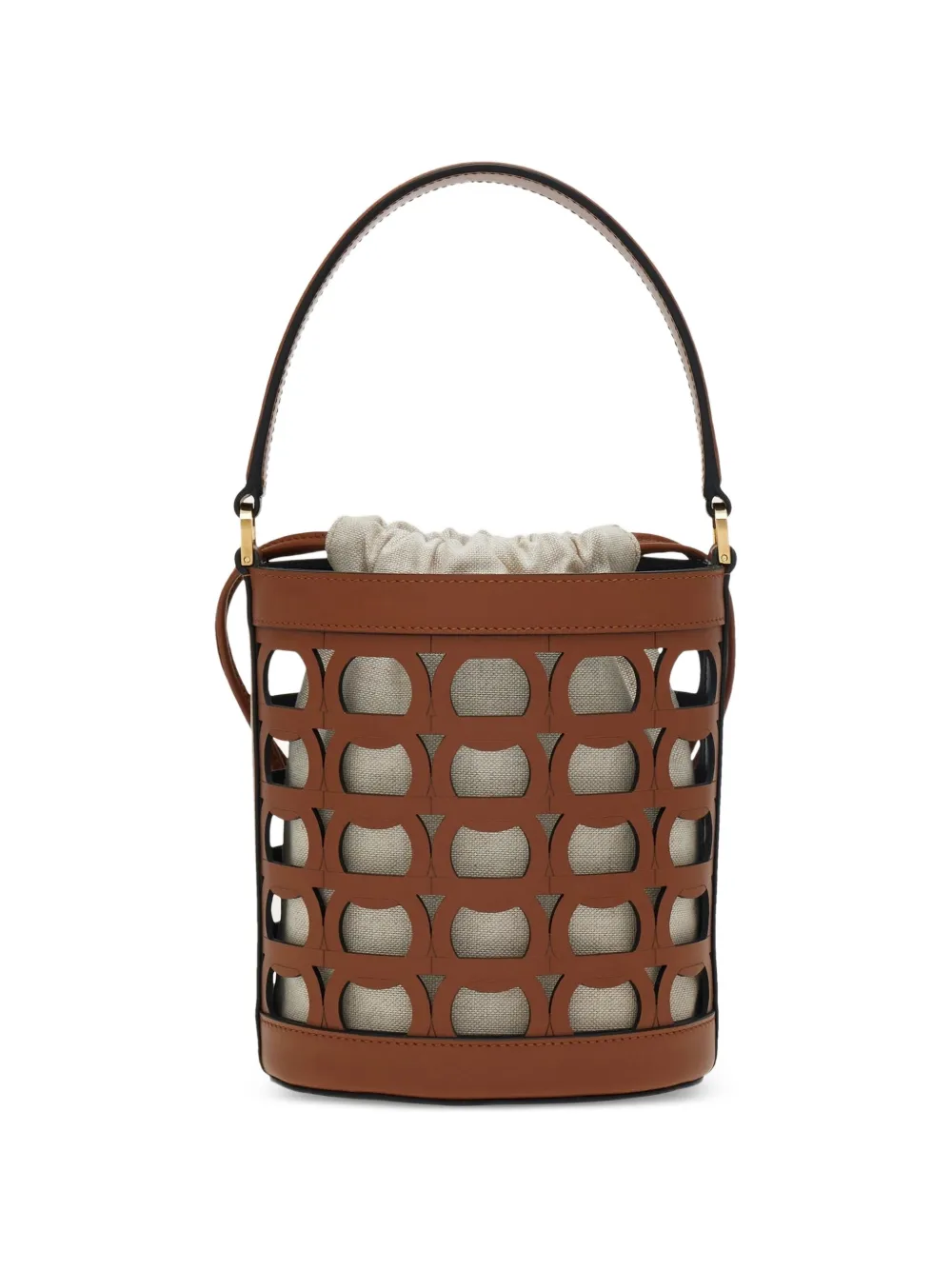 Ferragamo XS cut-out Leather Bucket Bag | Brown | FARFETCH