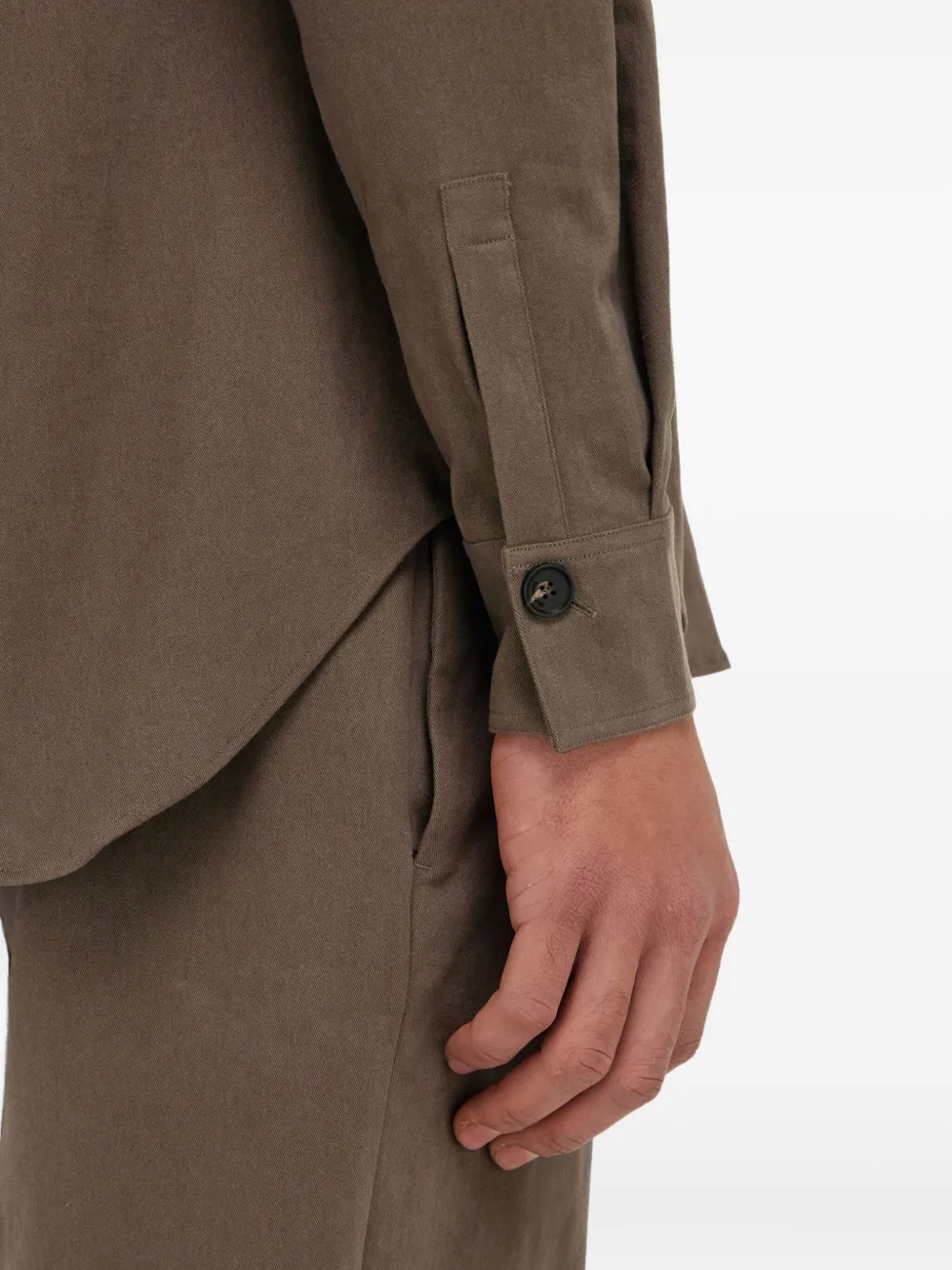 Ferragamo Katoenen shirtjack Bruin