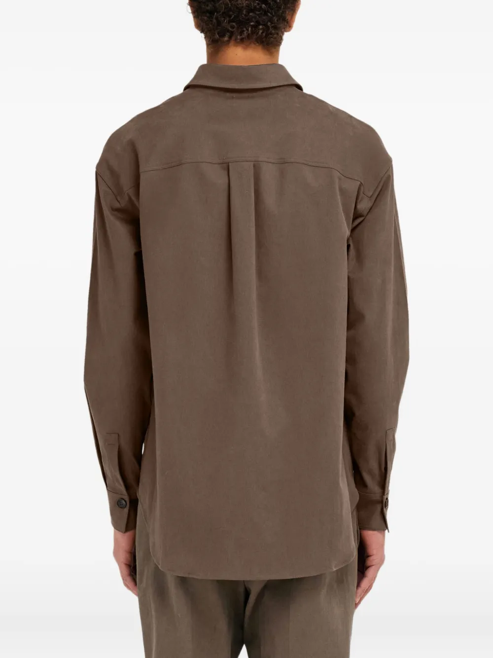 Ferragamo Katoenen shirtjack Bruin