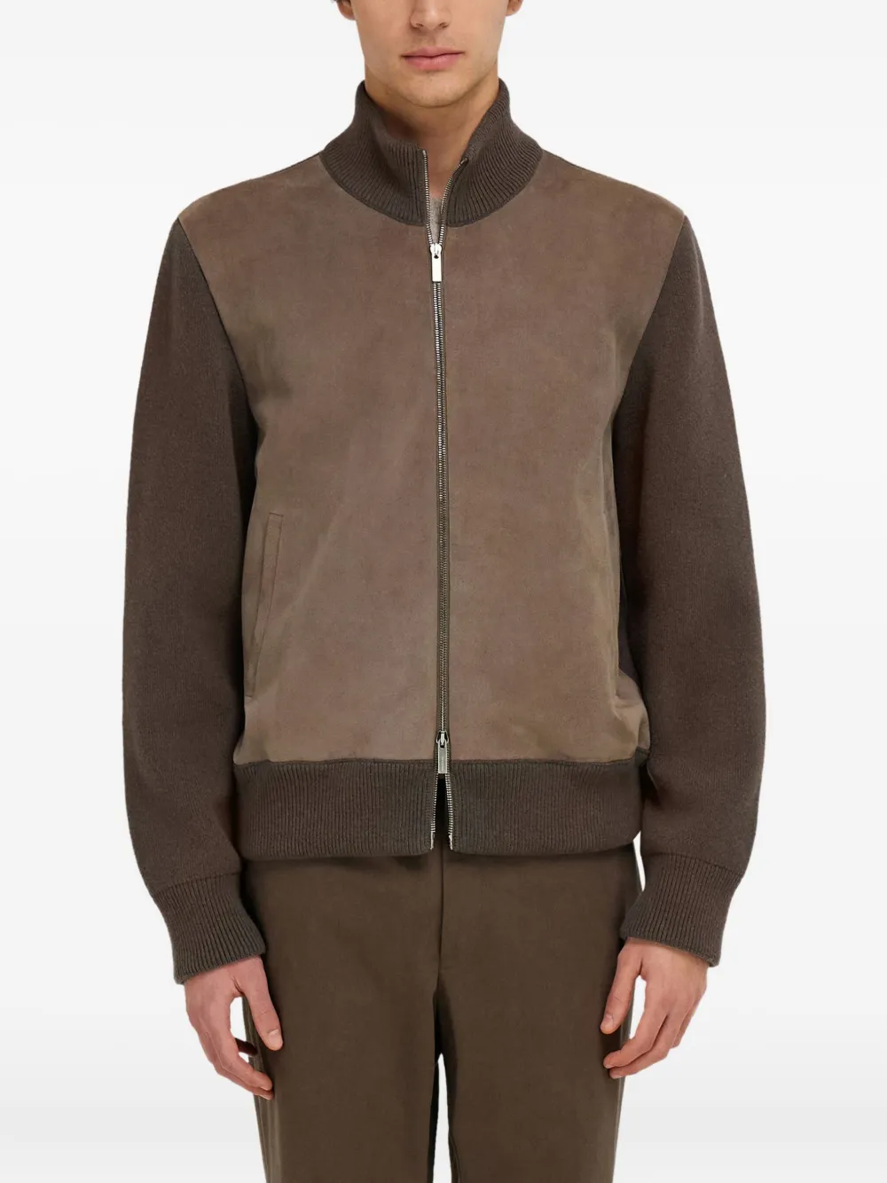 Ferragamo zip-up bomber jacket | Brown | Image 1