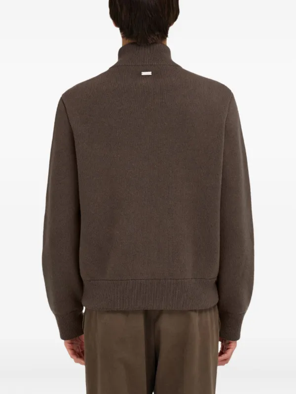 Ferragamo ジップアップ ボンバージャケット | ブラウン | FARFETCH JP