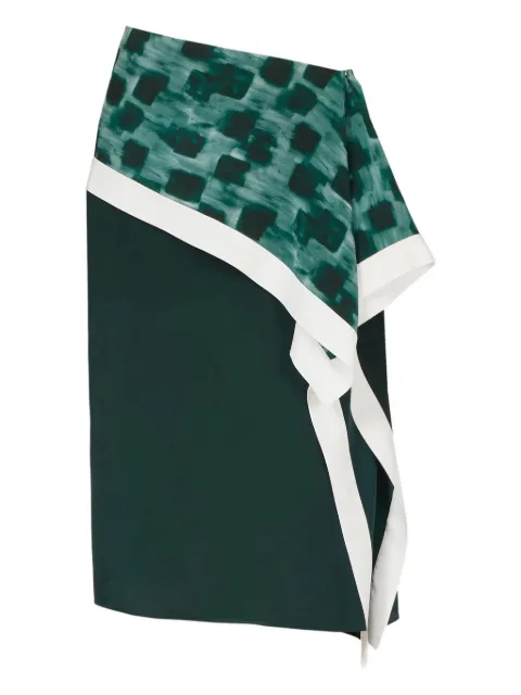 Ferragamo silk asymmetric skirt
