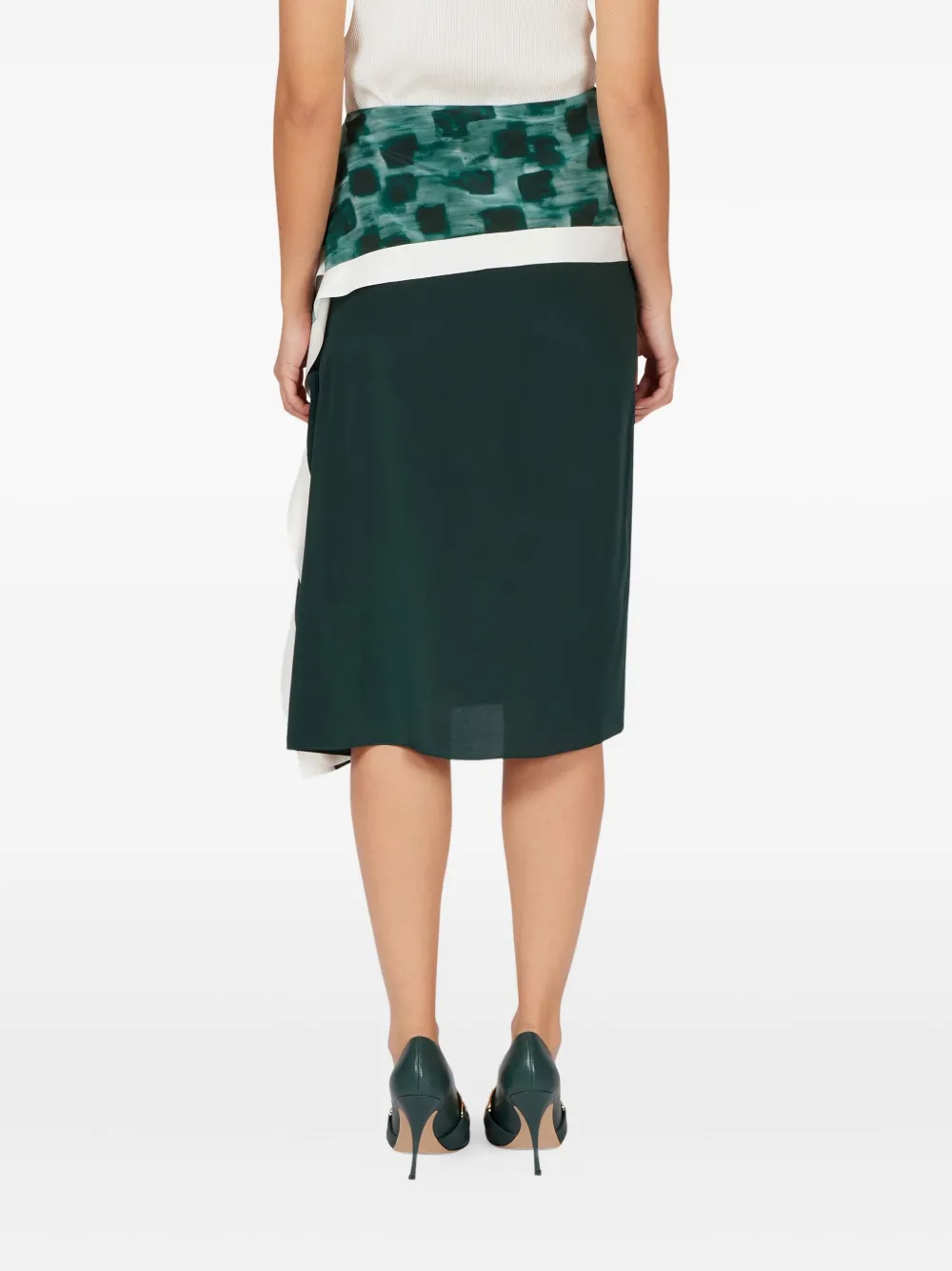 Ferragamo Asymmetrische zijden rok Groen