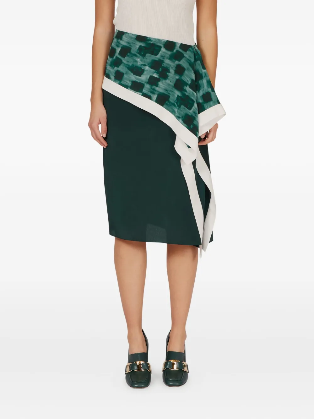 Ferragamo Asymmetrische zijden rok Groen