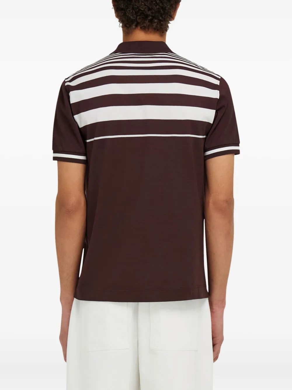 Ferragamo Gestreept poloshirt Bruin