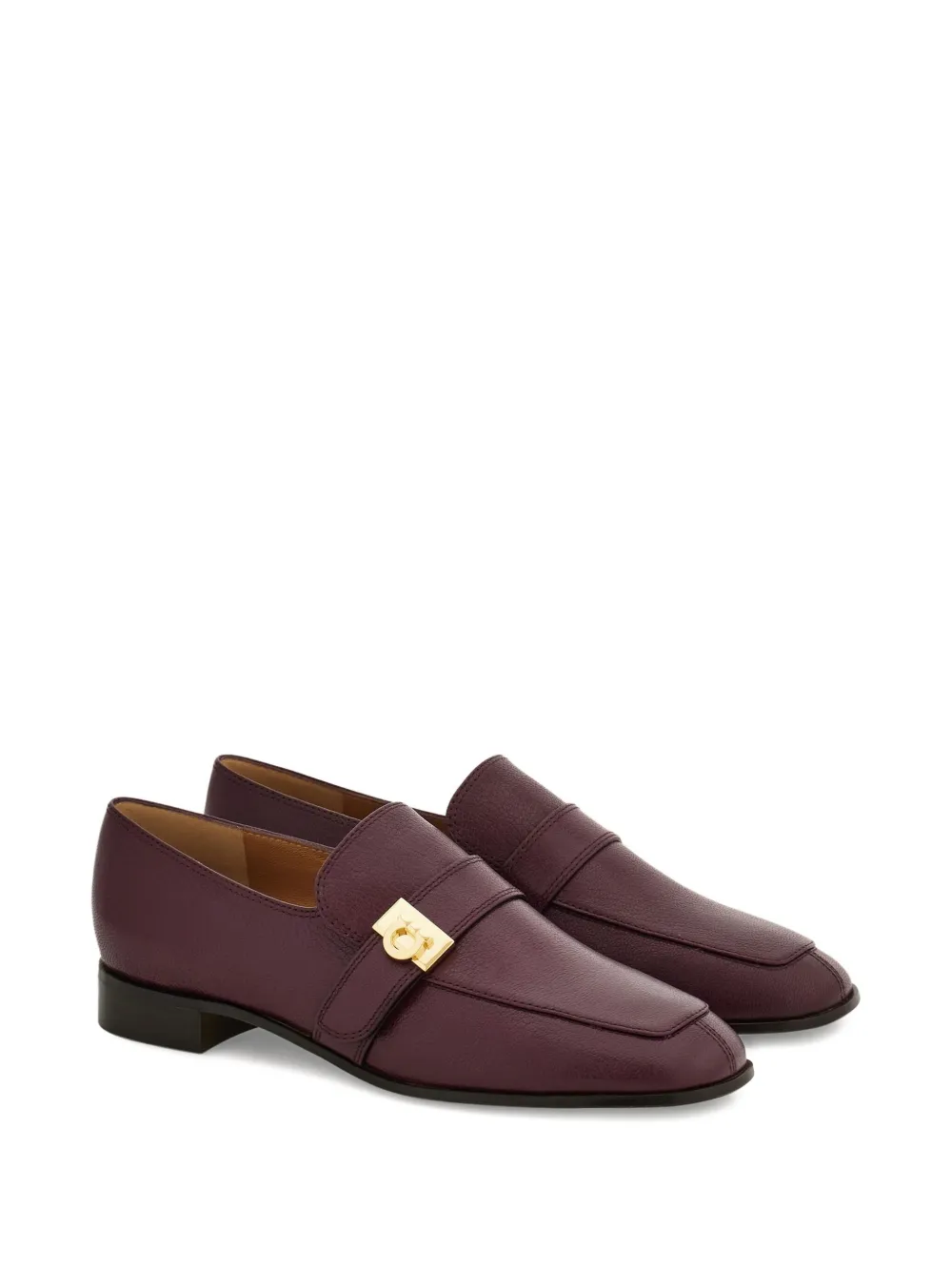 Ferragamo Hug leather loafers - Rood