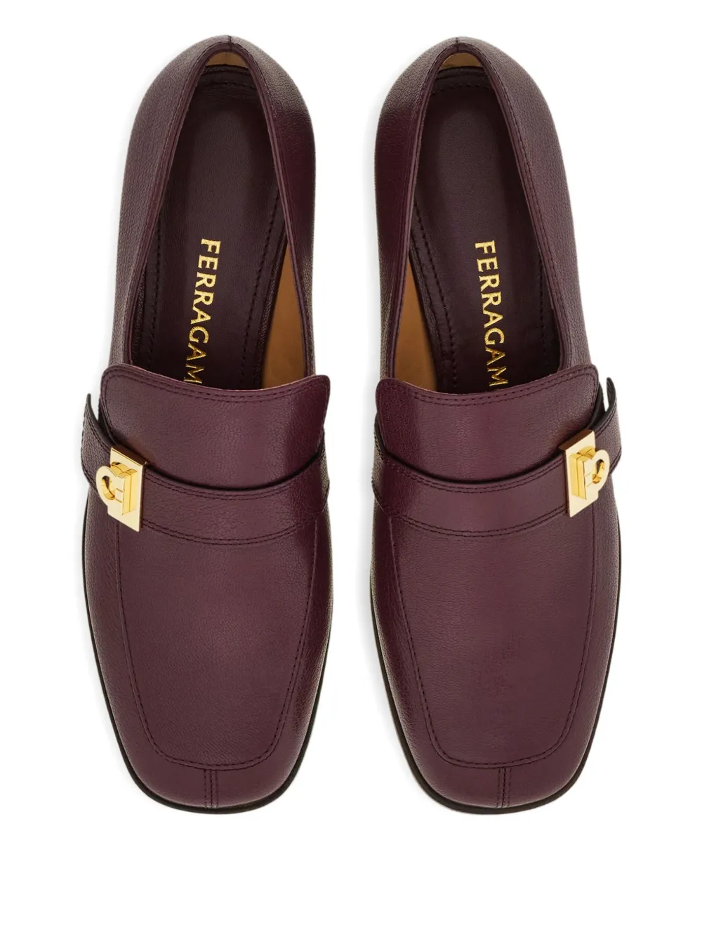 Ferragamo Hug leren loafers Rood