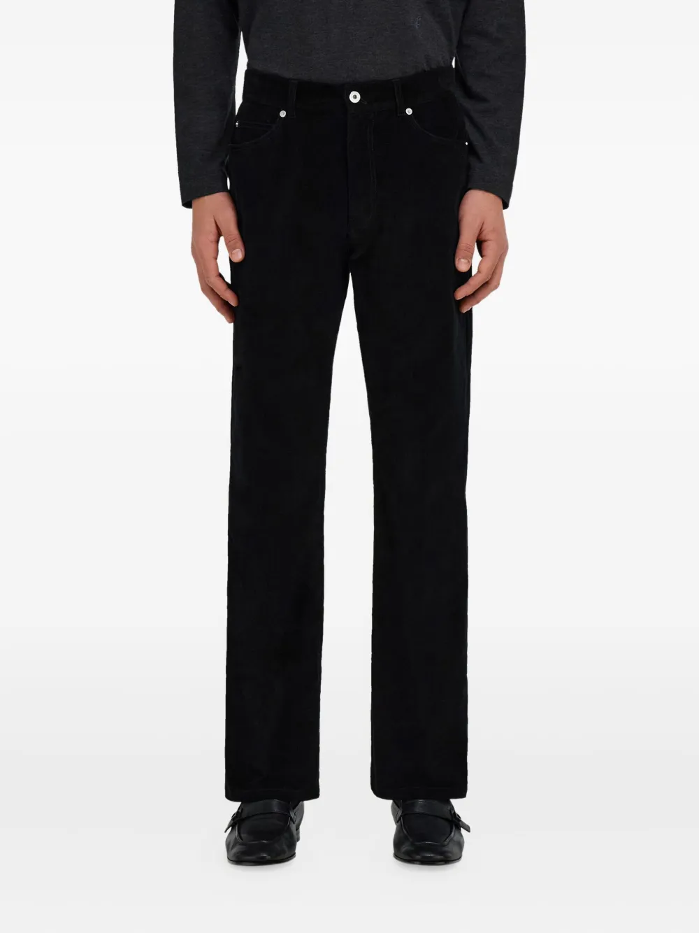 Ferragamo Ribfluwelen broek Zwart