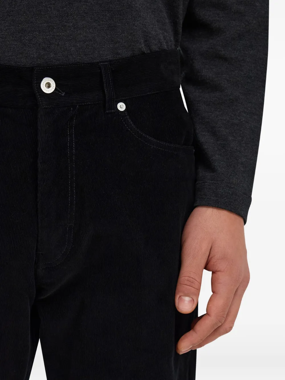 Ferragamo Ribfluwelen broek Zwart