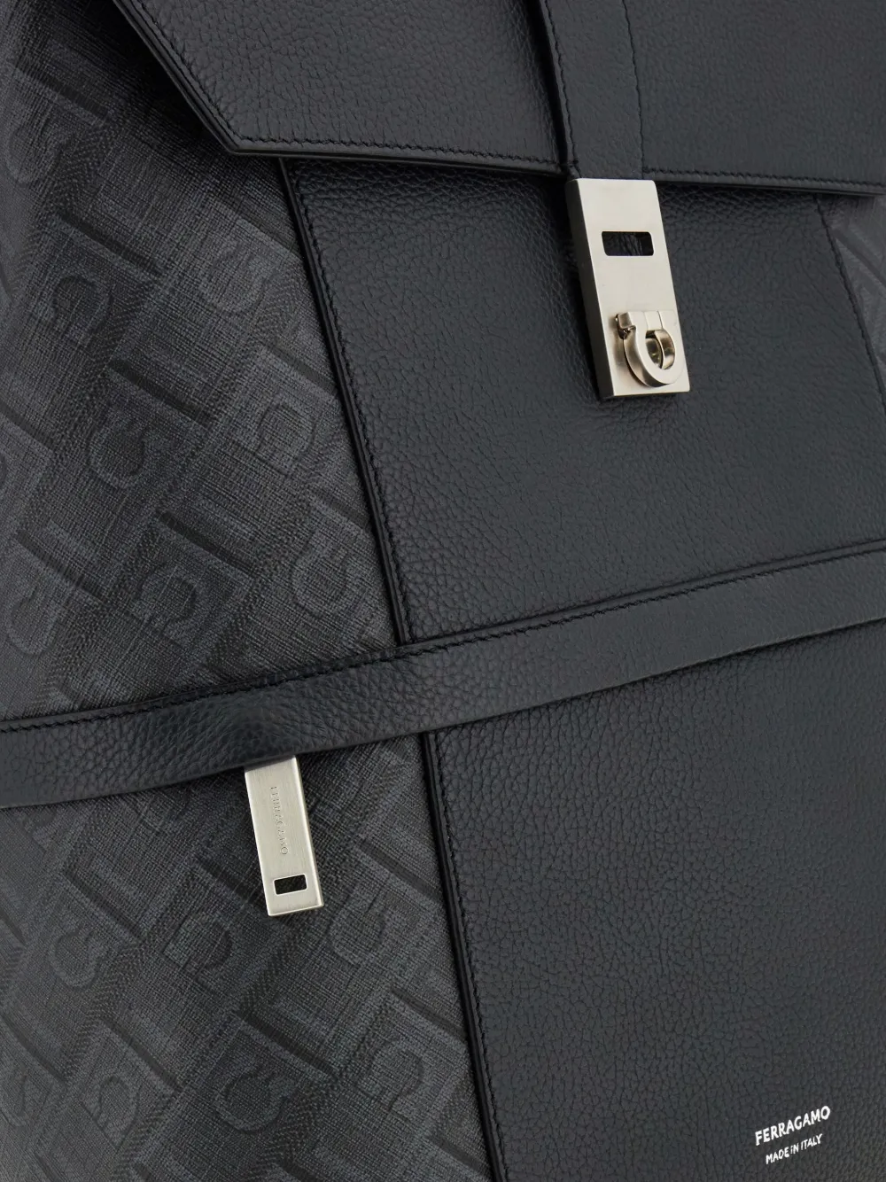 Ferragamo Rugzak met monogram jacquard Zwart