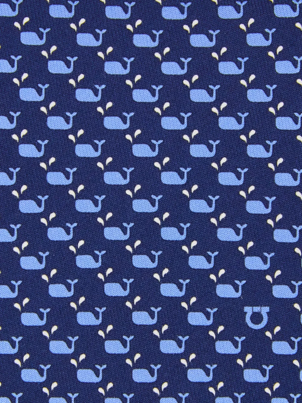 Ferragamo Stropdas met walvis-patroon Blauw
