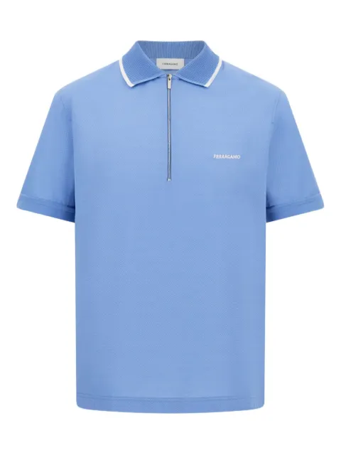 Ferragamo zip-up polo shirt