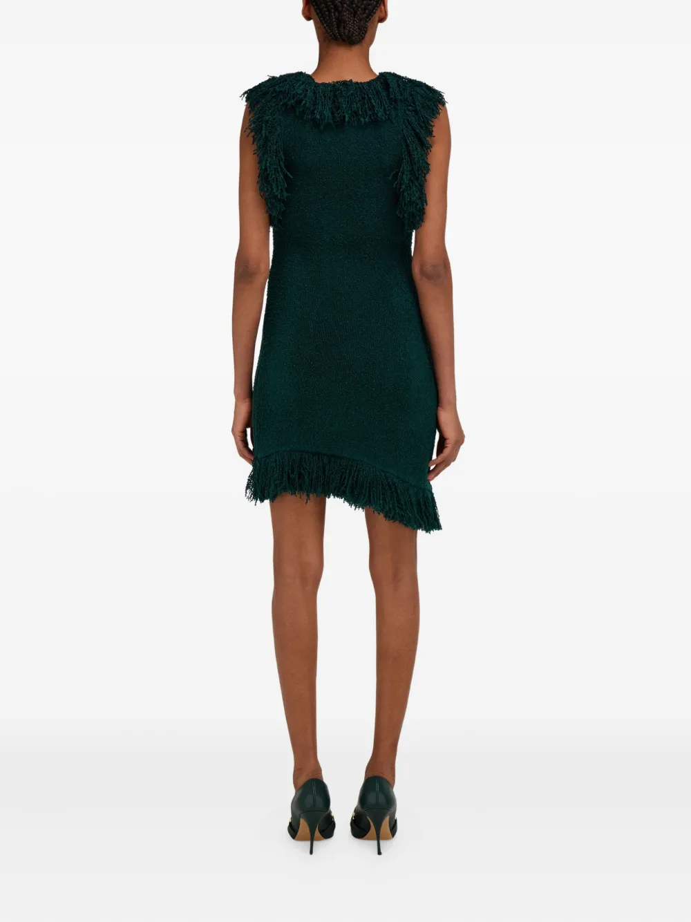 Ferragamo Mini-rok met franje Groen