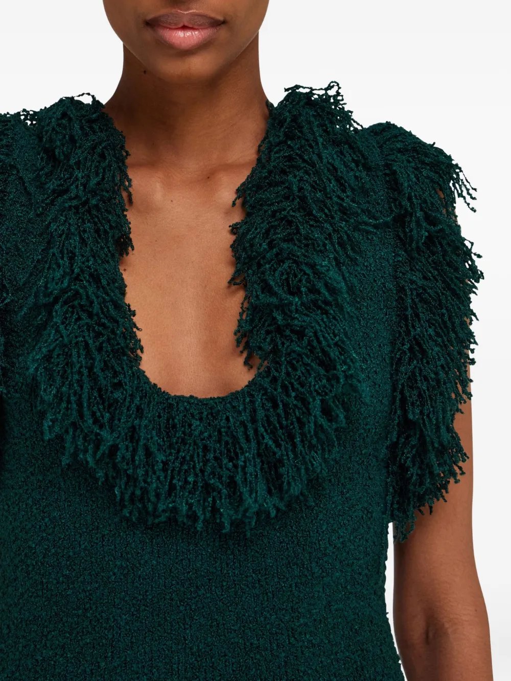 Ferragamo Mini-rok met franje Groen