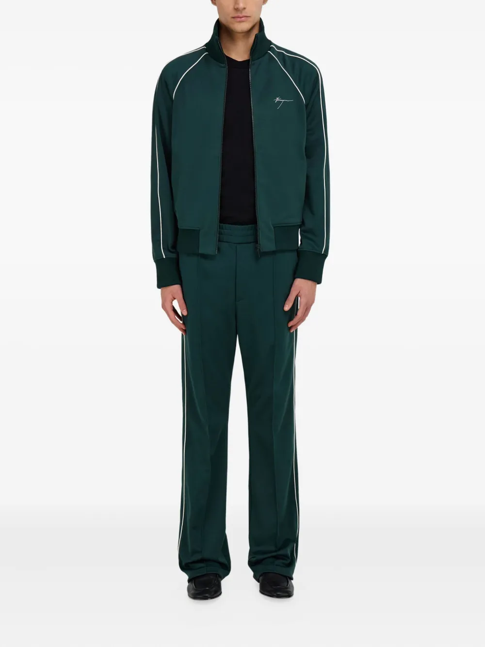 Ferragamo logo-print tracksuit top - Groen