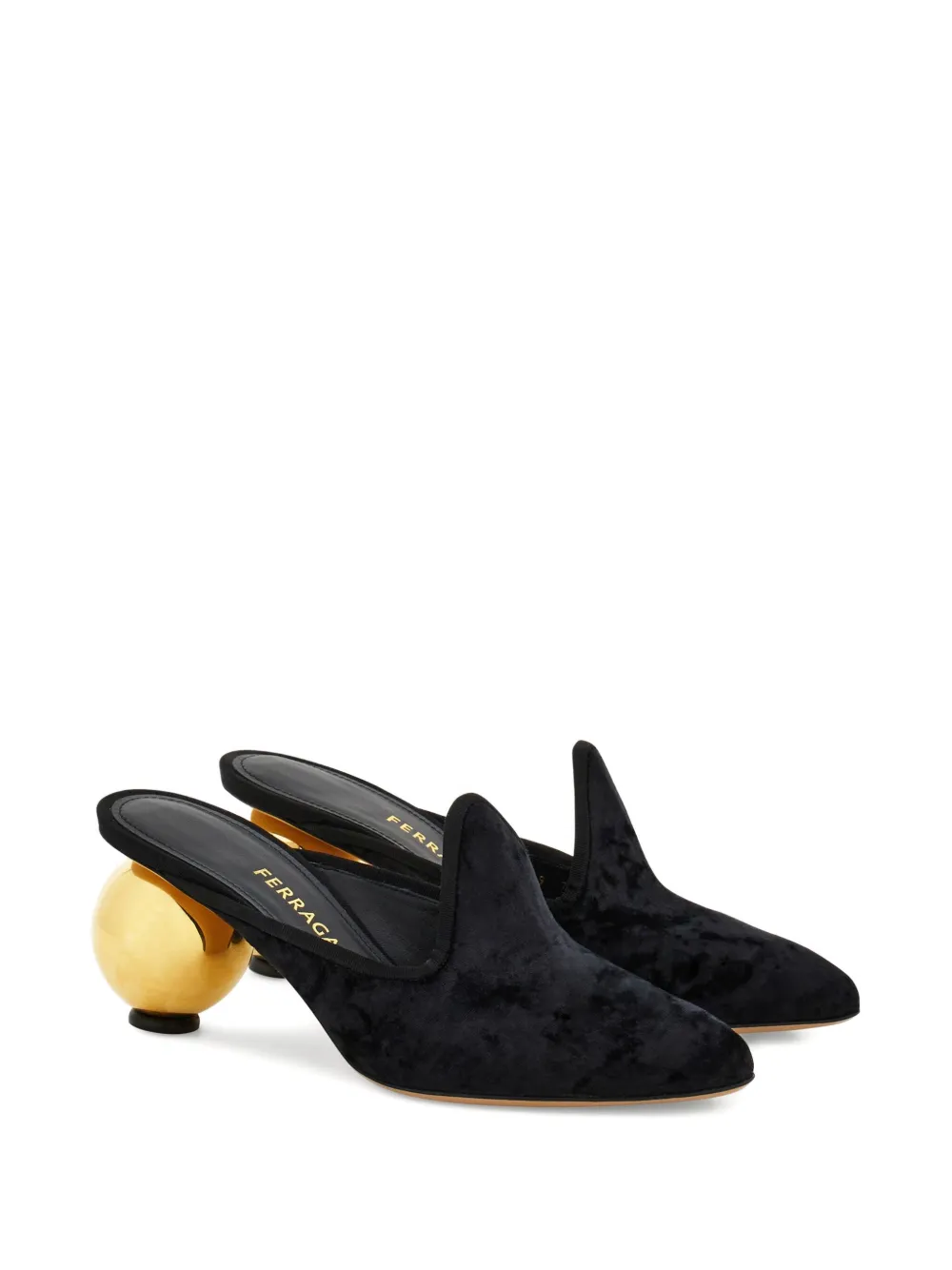 Ferragamo 70mm leather mules Black