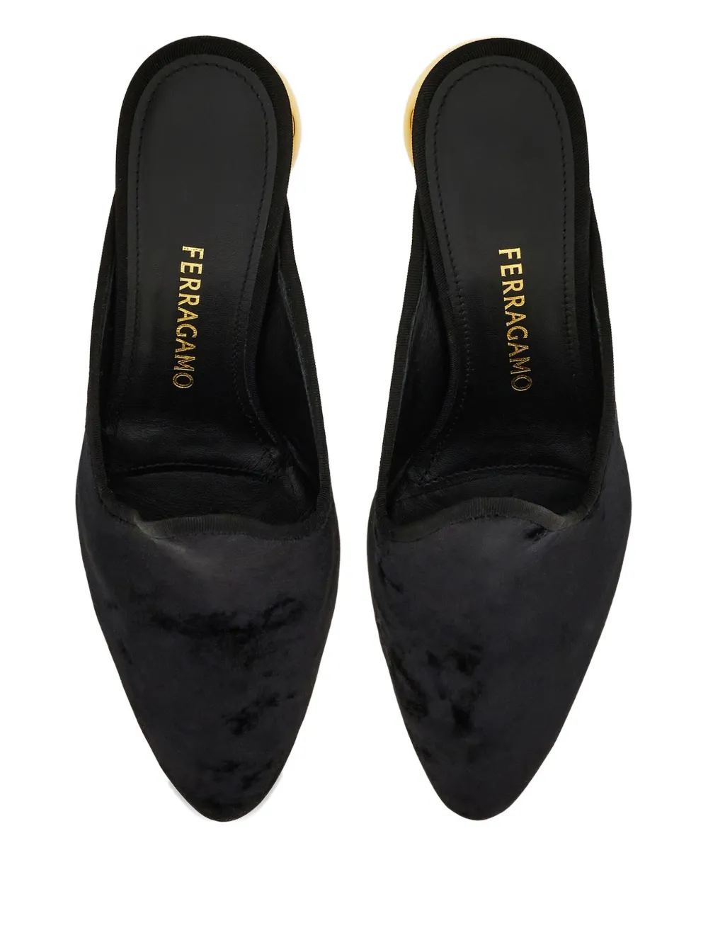 Ferragamo 70mm leather mules Black