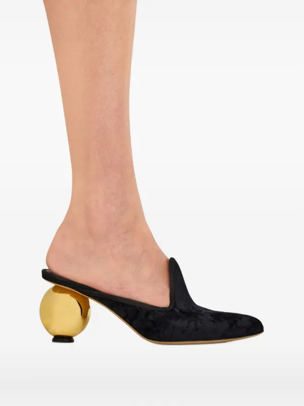 Salvatore Ferragamo ブラックミュール Ferragamo レザーミュール | ブラック | FARFETCH JP