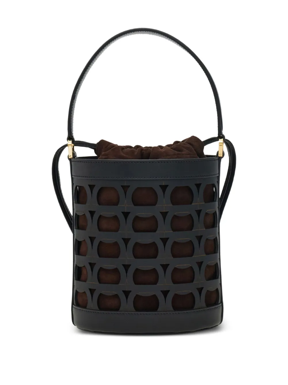 Ferragamo Gancini uitgesneden bucket-tas Zwart