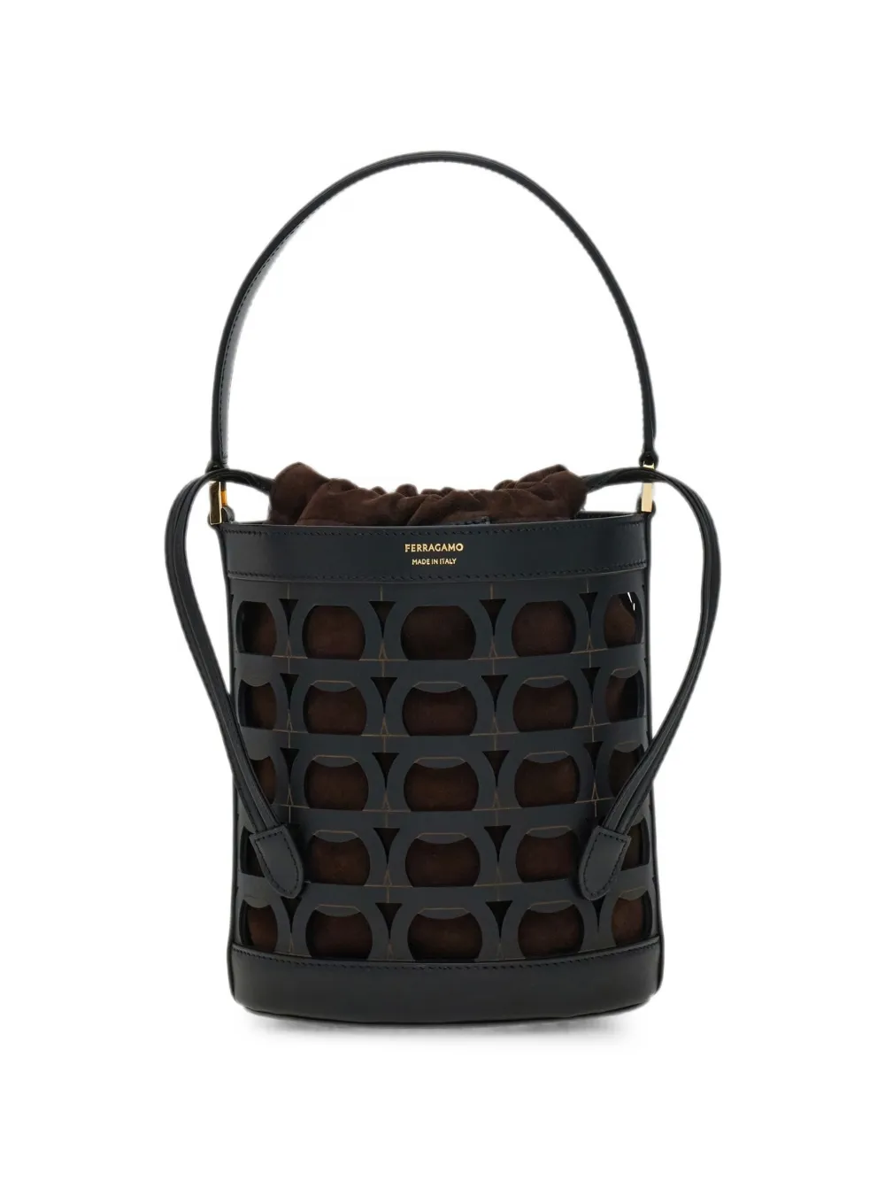 Ferragamo Borsa a secchiello Gancini - Nero