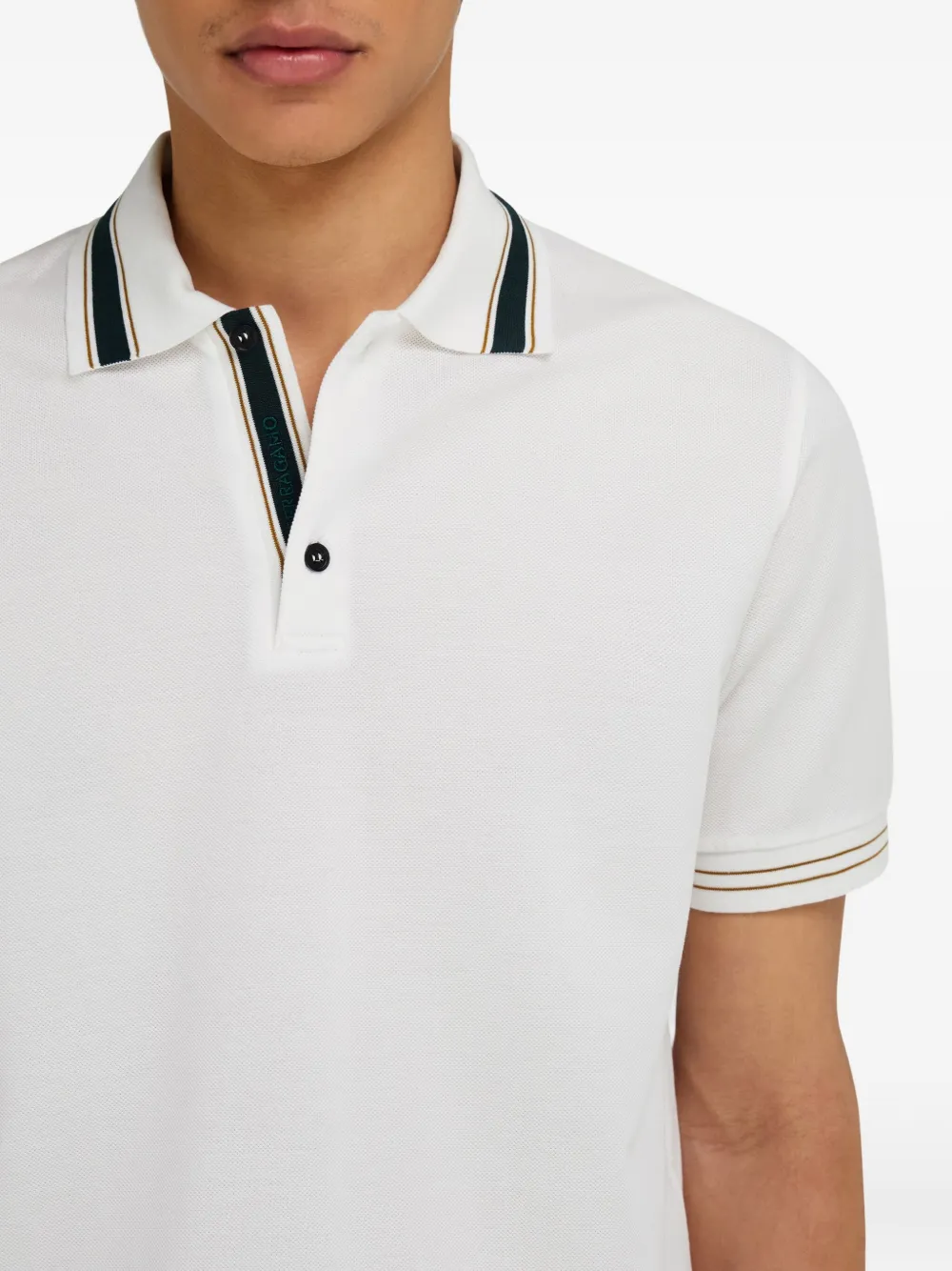 Ferragamo Poloshirt van biologisch katoen Wit