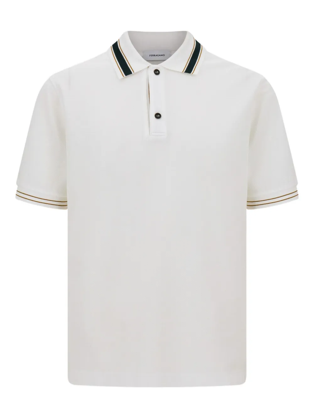 Ferragamo Poloshirt van biologisch katoen Wit