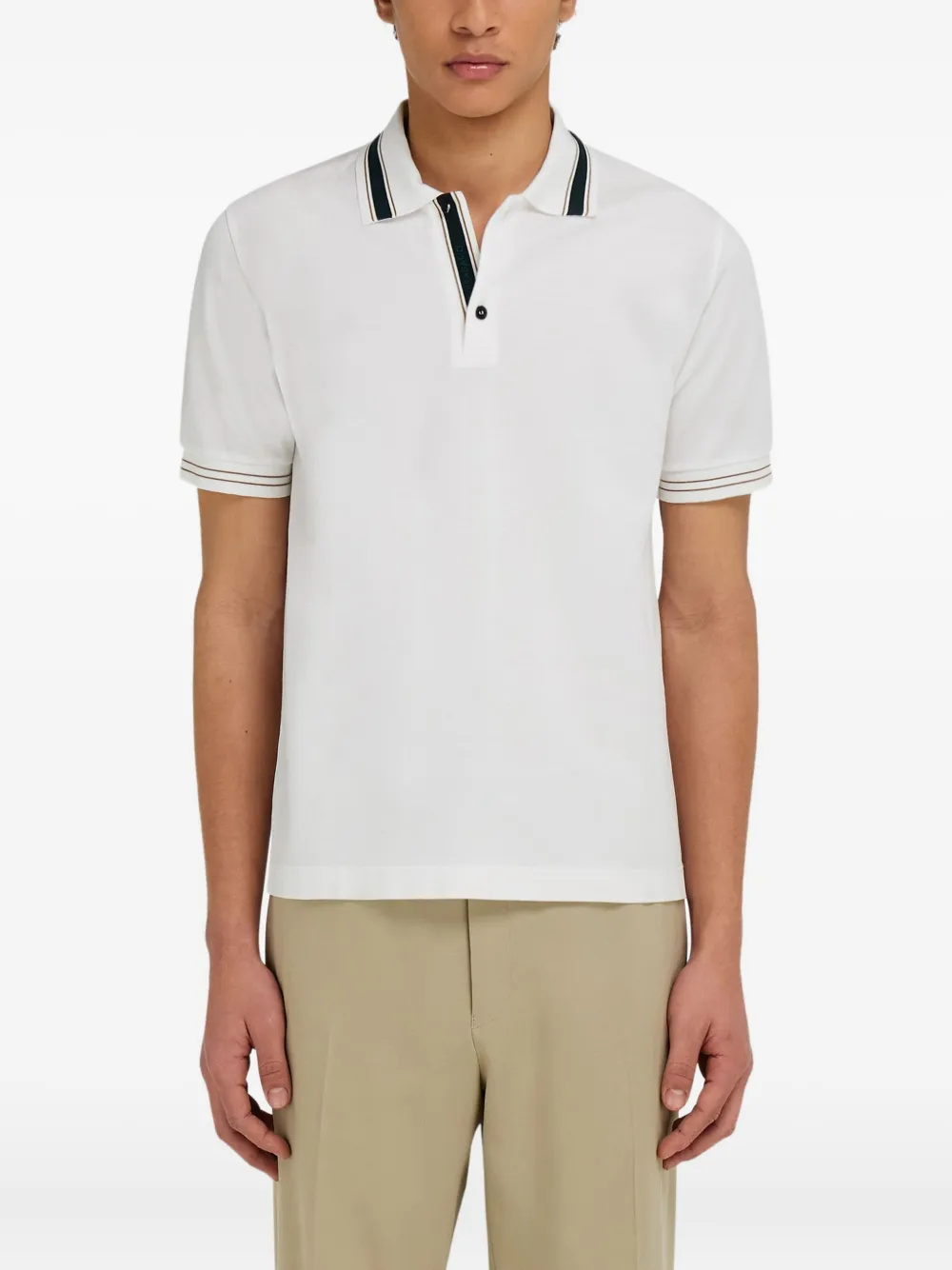 Ferragamo Poloshirt van biologisch katoen Wit