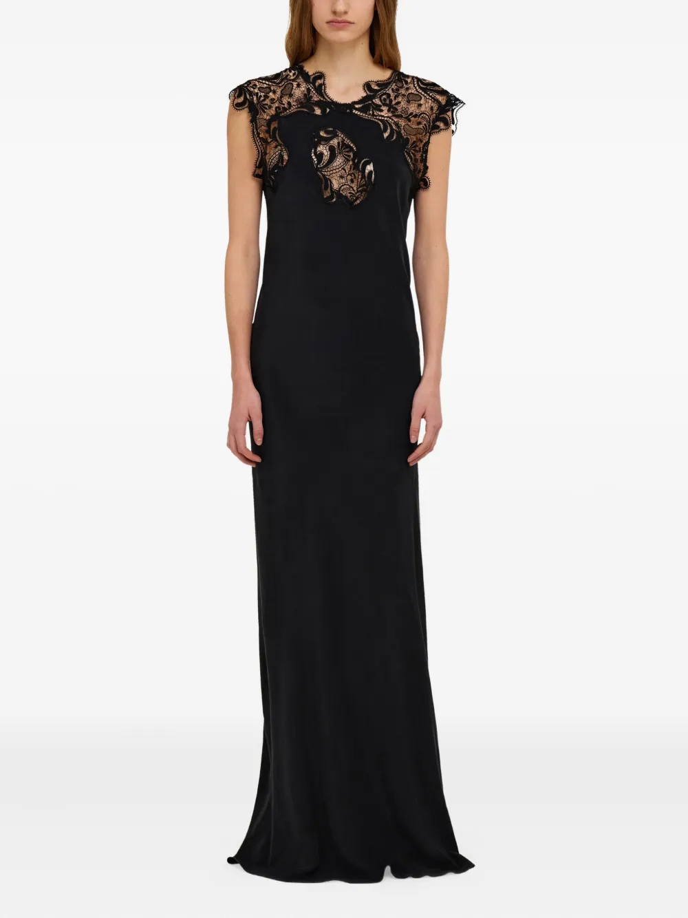 Ferragamo lace-detail silk maxi dress | Evening Dresses | Image 2