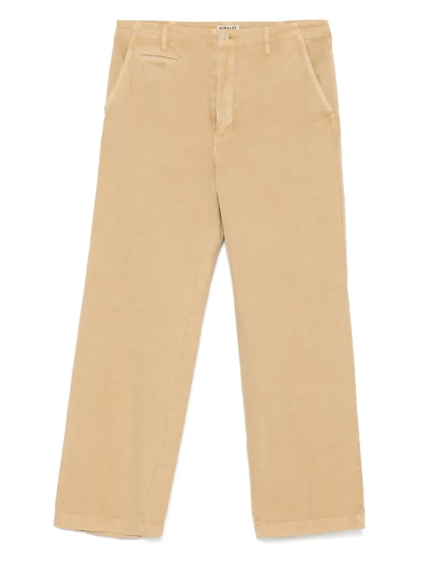 スーツ AURALEE COTTON SILK GABARDINE SLACKS Auralee Dyed Gabardine Trousers | Neutrals | FARFETCH
