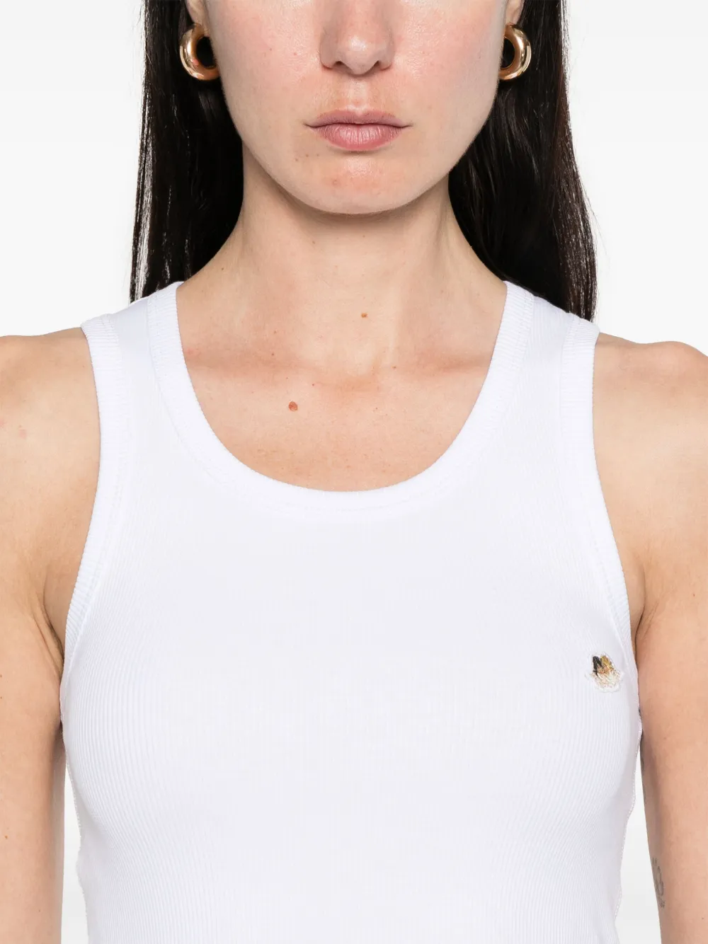 Fiorucci Tanktop met engelpatch Wit