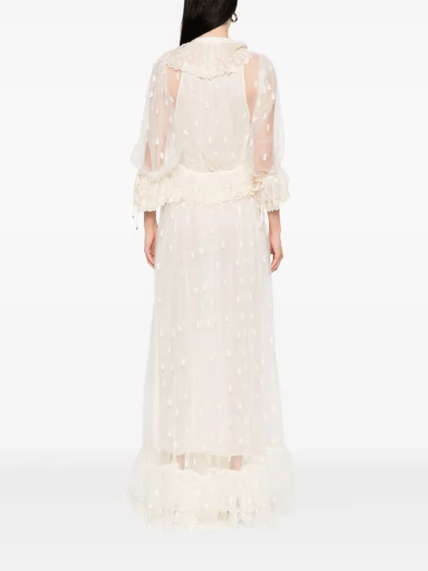 Chlo Floral-embroidered Maxi Dress - White Chlo Floral-embroidered Maxi Dress - White